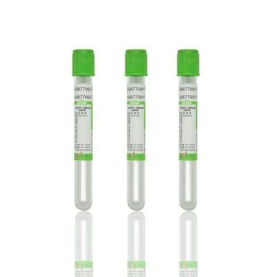 Disposable Green Cap Vacuum Heparin Vacuum Blood Collection Tube Pet Glass Tube