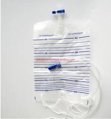 Sterile Economic Urine Bag with T Valve, 2000ml