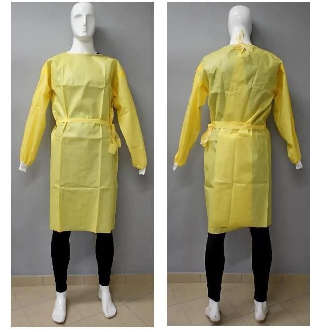 CE Certified Type 3b 4b Protecitve Isolation Gown Against Liquid Chemicals