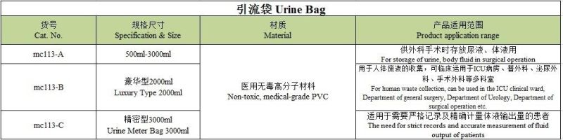 Medical Apparatus Urine Bag