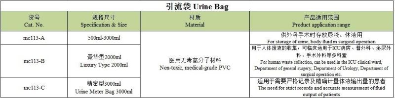 Medical Apparatus Urine Bag