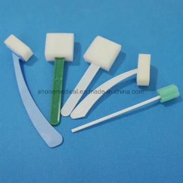 Dental Equipment Plastic Handle Sponge Swab Stick Brush