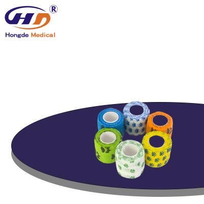 HD3119 Wholesale Custom Logo Brand Printed Cohesive Elastic Conflex Bandages Self-Adhesive Wrap Bandage for Vet Use
