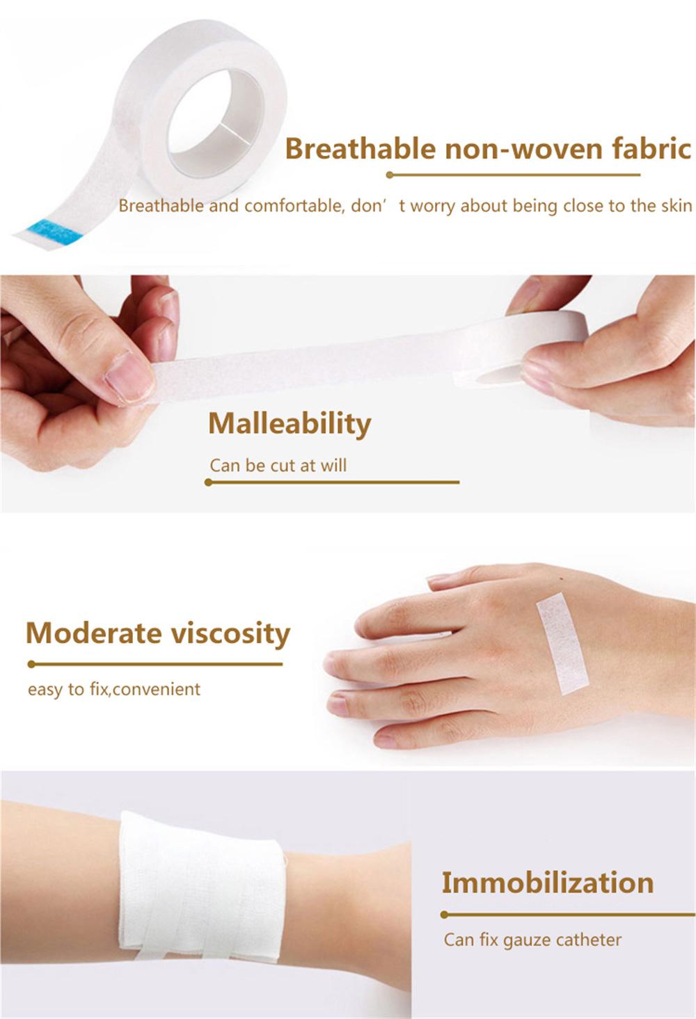 Paper Pore Surgicaltape Easy Tear Non Woven Paper Hyperallergenic Breathable Medicaltape