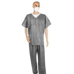 Gray Disposable Gown PP PE SMS Isolation Gown