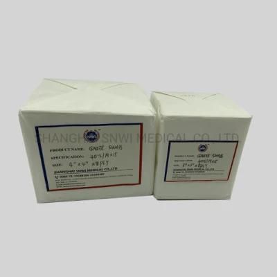 Hemostatic Non Sterile Cotton Absorbent Gauze Swabs with X Ray Thread