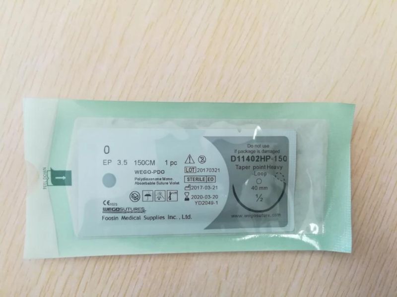 Absorable Pdo Surgical Suture with Loop