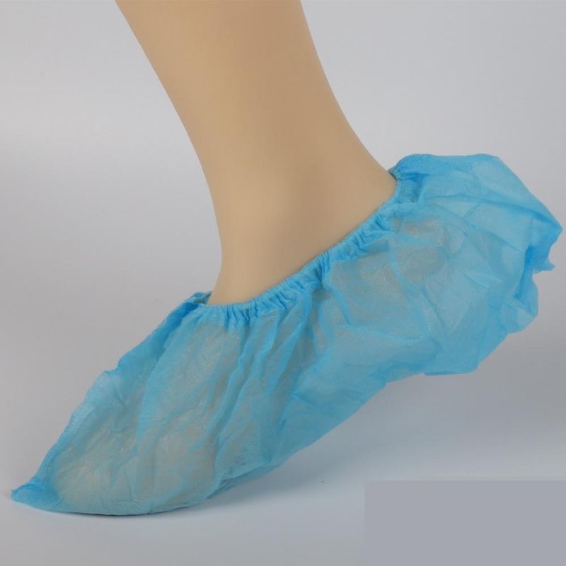 16*40cm Blue Color Medical Disposable Non Woven Fabric Protection Shoe Cover