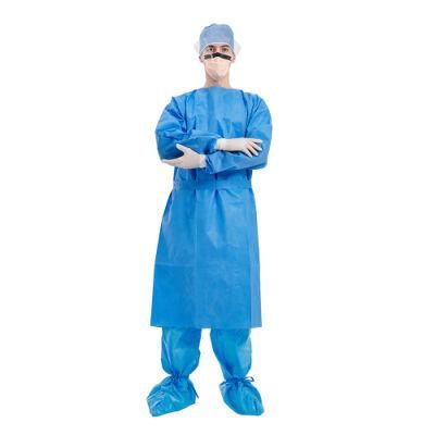 Surgical Isolation Gown SMS Disposable Surgical Blue Long Gown Surgical Gown