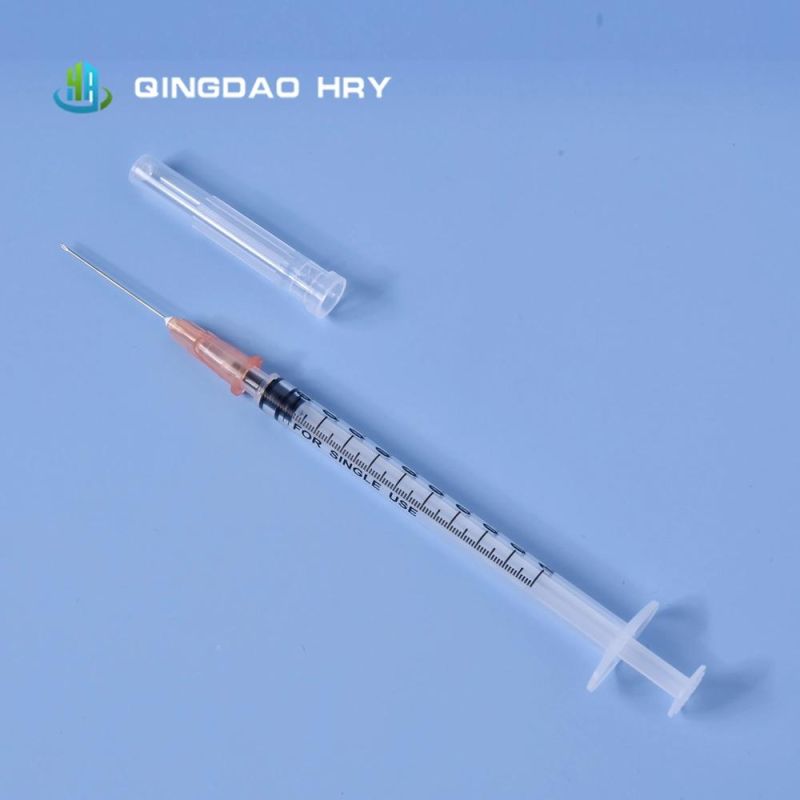 1ml Disposable Syringe Luer Slip with Needle & Safety Needle Professional Manufacture with FDA 510K CE&ISO Improved for Vaccine Stock Products
