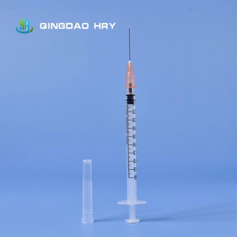 1ml Luer Lock Disposable Sterile Syringe with Needle Made of Medical PP CE FDA ISO 510K