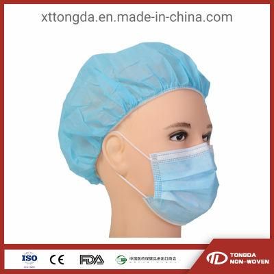 Disposable Doctor Cap Surgical Caps Hair Non Woven Clip Mob Bouffant Caps for Clean Room Mob Cap with Single Elastic