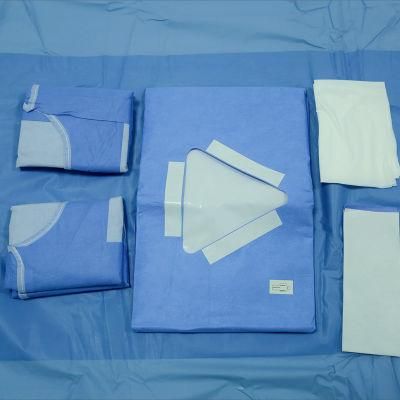 Hospital Medical Consumable Disposable Sterile Surgical Laparotomy Drape Kit Pack