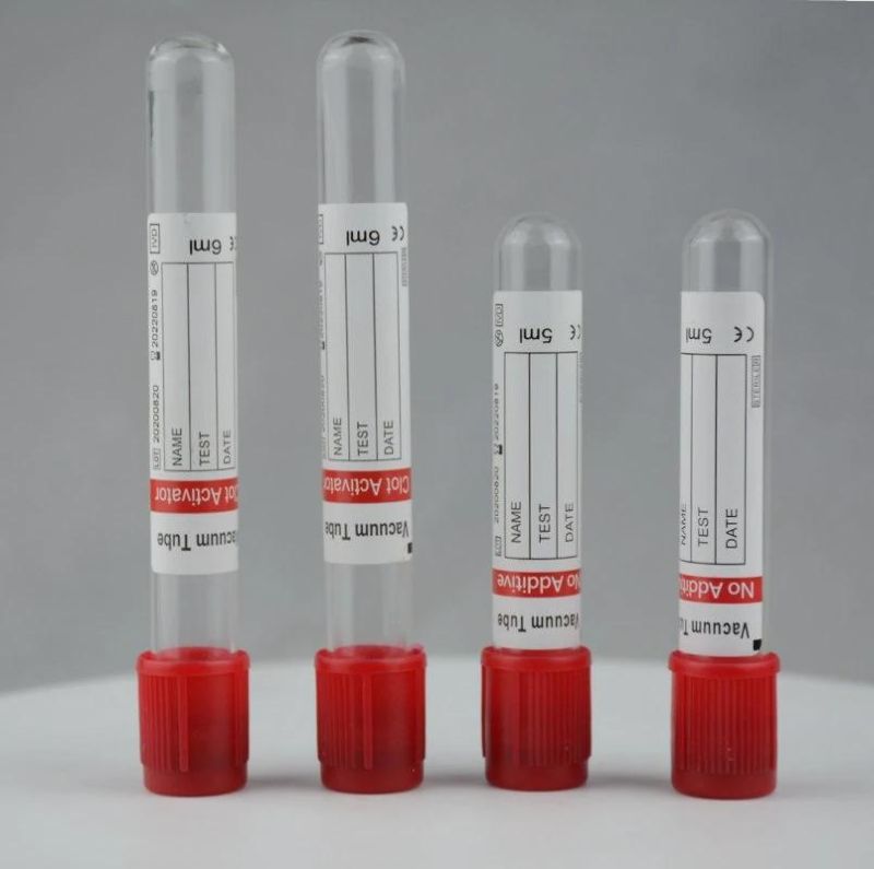 Disposable Vacuum Blood Collection Plain Tube with CE & ISO
