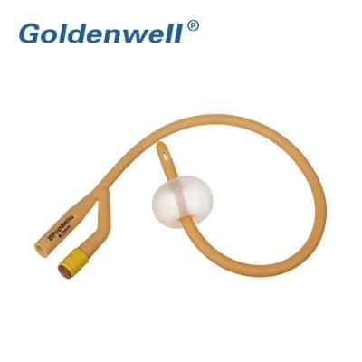 High Quality Latex 3 Way Pediatric Foley Catheter Natural Latex Color