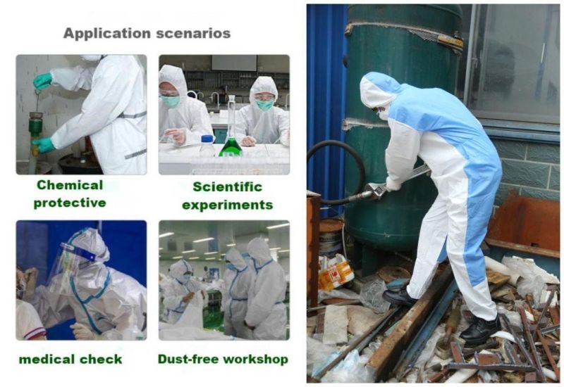 Safety Protective Type 5 6 Disposable Microporous Hospital Nonwoven Isolation Coverall