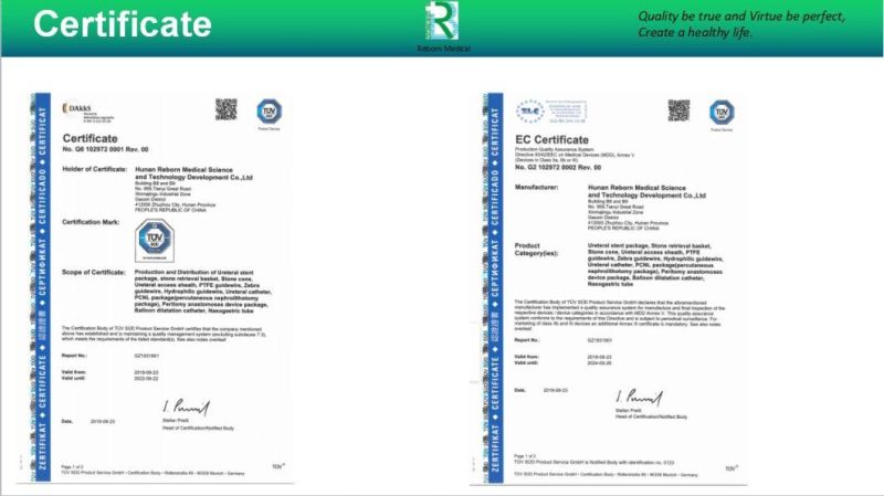 Ureteral Stent with Ec Certificate