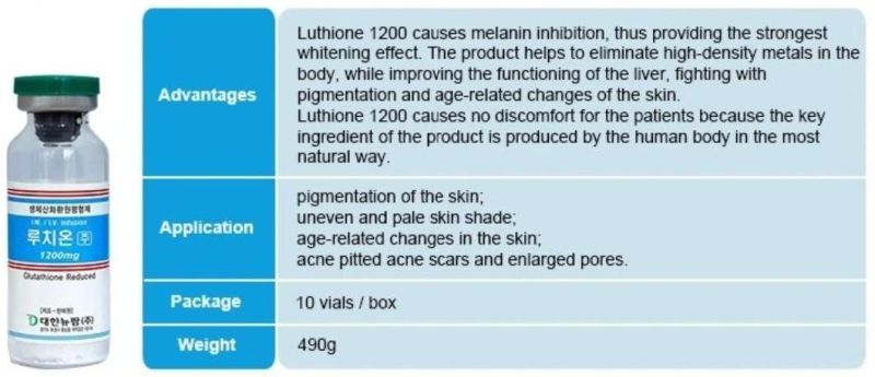 Korea Baby Luthione Glutathione Cindella Ascorbic Acid Vitamin C IV Skin Whitening Injection