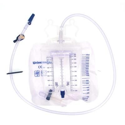 Wego Competitive Price CE Approved Single Use 2000ml Sterile Urine Drainage Bag for Incontinence