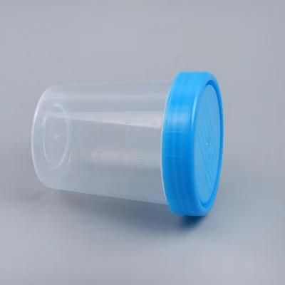 Promotional Blue Cup Specimen Disposable Collection Portable Urine Container