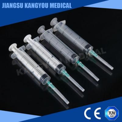 China Wholesale Medical Instrument Device Disposable 3 Part Sterile Syringe with with Hypodermic Needles