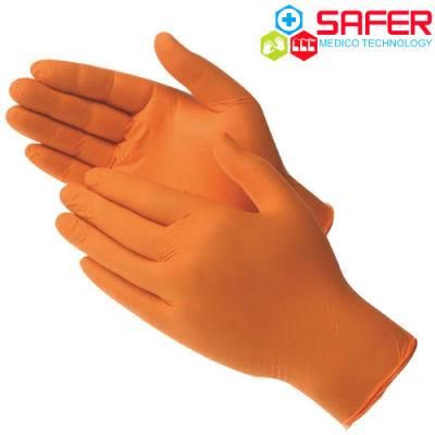 Nitrile Gloves with Diamond Patern for Industrial Work (8.0 Mil 6.0Mil)