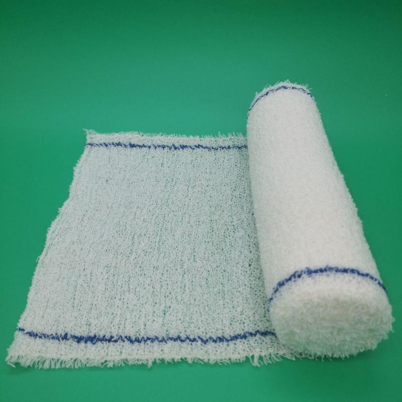 Medical Gauze Cotton Roll Crepe Elastic Absorbent Bandage for ISO Factory