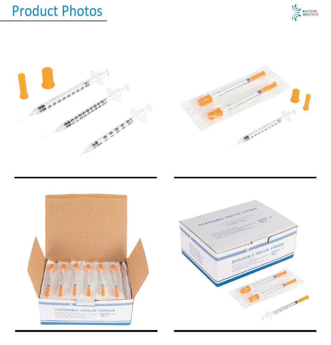0.3ml 0.5ml 1ml Eto Sterile High Quality Disposable Latex Free Insulin Syringe