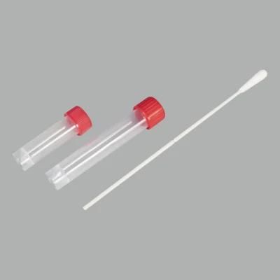 Disposable Nylon Flocked Oral Throat Nasal Swab in Tube Specimen Collection Sampling Swab with CE