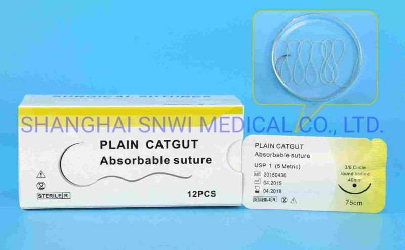 Medical Disposable Sterile Absorbable and Non Absorbable Pdo/Chromic Catgut/Silk/PGA Surgical Suture