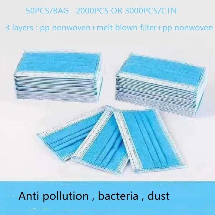 3ply Nonwoven Disposable Surgical Mask Type Iir