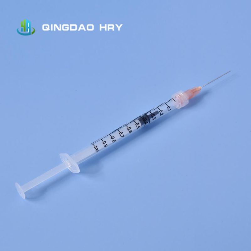 Top Medical Instrument Suppliers Disposable Syringe 1ml Three Parts Syringe Luer Lock with CE FDA 510K