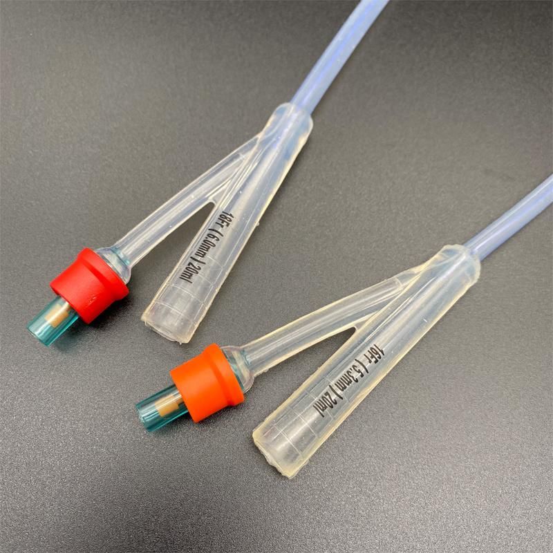 2 Way 100% Silicone Foley Catheters with Balloon 5ml, 10ml, 5-15ml, 30ml, 50ml