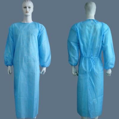 Disposable PP Non Woven Gowns Isolation Gown with CE ISO Certificates