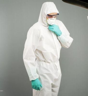 PPE Safety Industrial Breathable CPE /Doctor/Patient/Laboratory Disposable Protective Lab CE En14126 Certificated Overalls