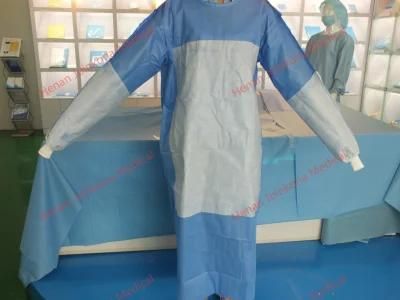 Factory Supply The Disposable CE and ISO Approved Medical Surgery Sterile Reinforced Surgical Gown