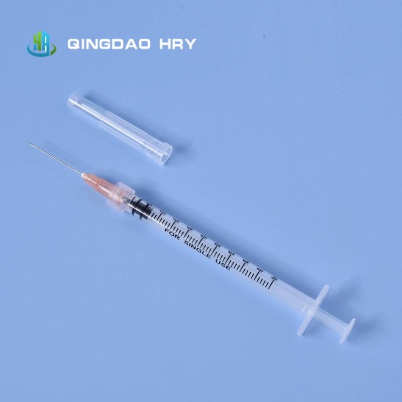 Ready Stock of 3 Part 1ml Luer Lock Syringe with Safety Needle and Low Price