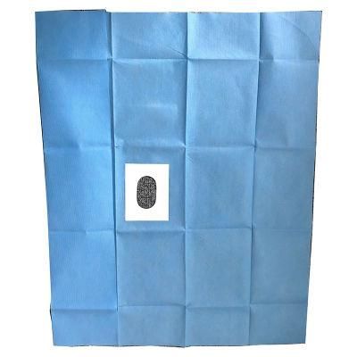 Sterile Disposable SMS Non Woven Fenestrated Drape Sizes 90X90 Cm