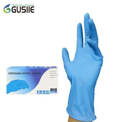 Blue Protective Working Powder Free Disposable Nitrile Gloves
