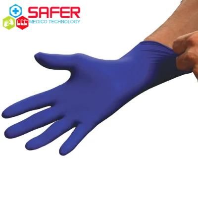 Cheap Gloves Wholesale Cobalt Blue Powder Free Nitrile Glove with High Qualtiy