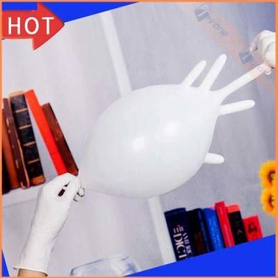 Disposable Latex Gloves, White, Powder or Powder Free, PE Bag Package