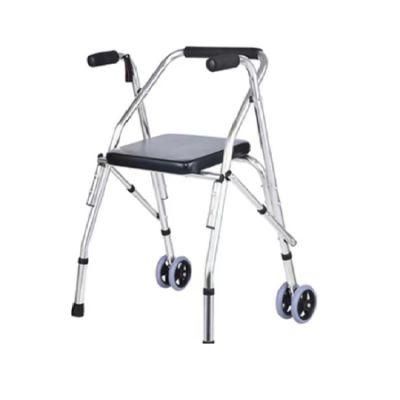 Adjustable Folding Walker Anti-Skied Walkers Assistive Devices Folding Disable Walker