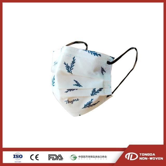 OEM Products Pattern 3 Ply Medical Non-Woven Face Mask with Stamped Logo