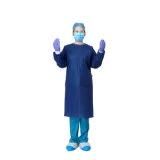 Disposable Blue En13795 SMS Medical Gown Isolation Gown Surgical Gown