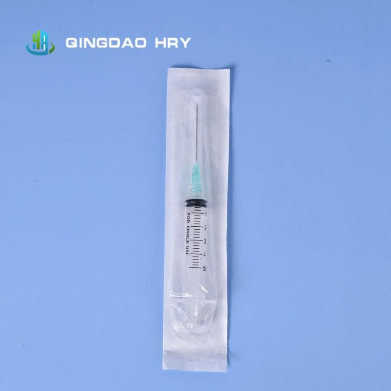 5ml Medical Disposable Syringe with Needle & Safety Needle Luer Lock Sterile 510K FDA From Professional Manufacture