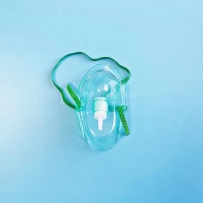 Disposable High Quality PVC Medical Green Transparent Oxygen Mask