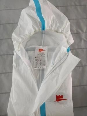 Economical Disposable Protective Clothing Coverall Gown to Provide Liquid Splash Protection