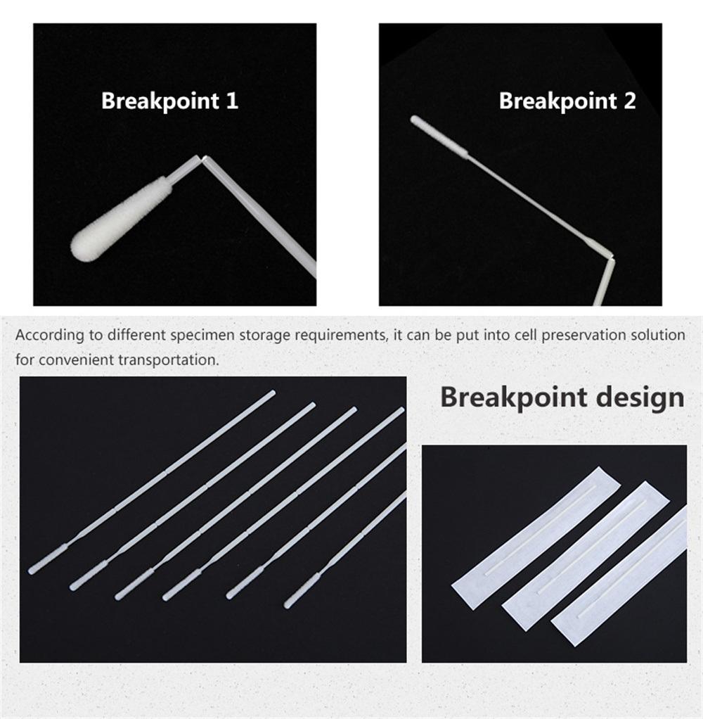 Sterile Nasopharyngeal Nylon Specimen Flocked Swab Nasopharyngeal Swab Nasal Swab