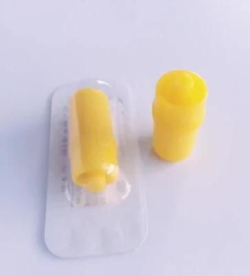Medical Disposable Yellow Heparin Cap with Luer Lock Connector Color Customized