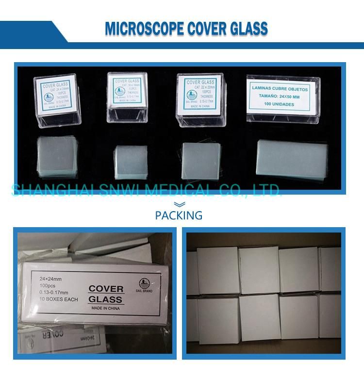 CE Certified High Quality Medical Diagnostic Products Lab Microscope Cover Slide